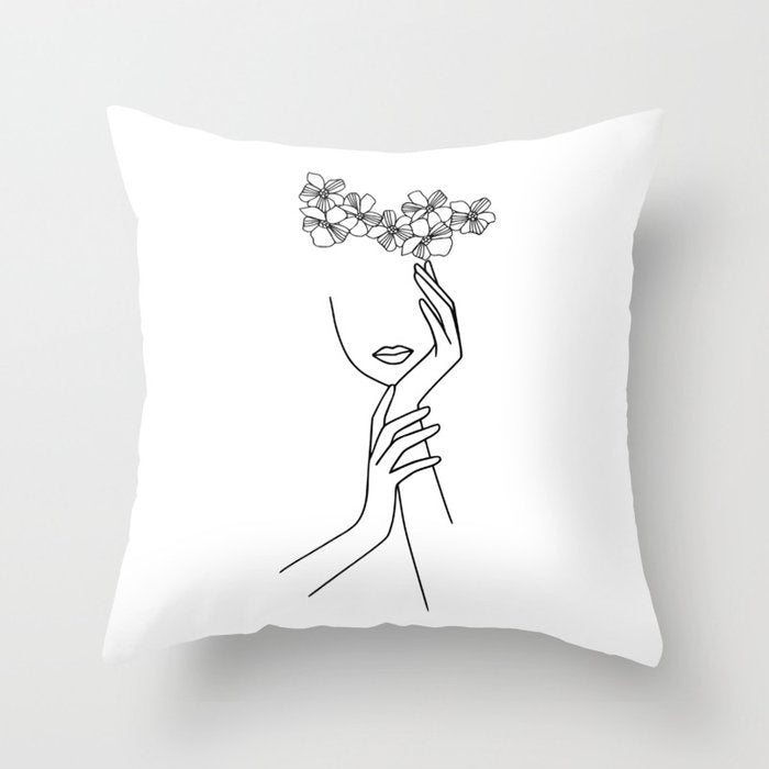 Pillowcase Black And White Geometric Pillowcase