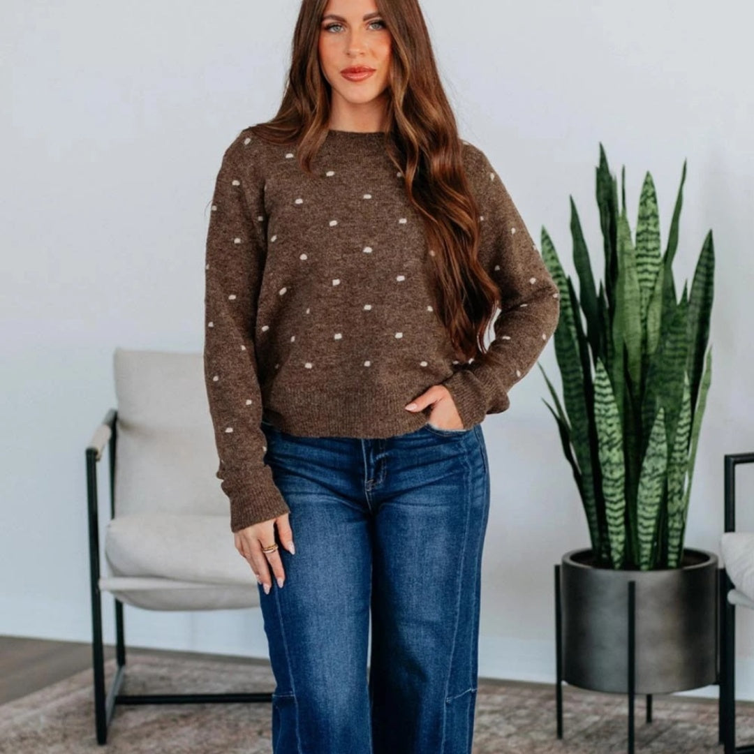 Dotted Jacquard Sweater