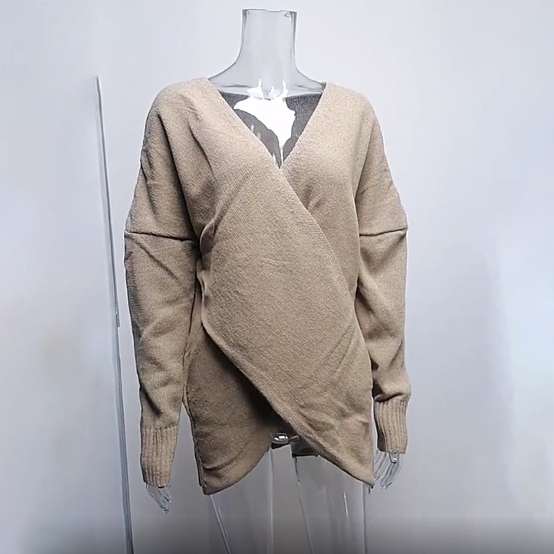 Criss Cross V-Neck Sweater