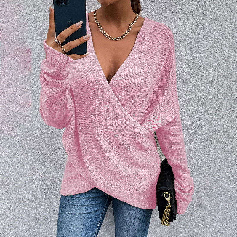 Criss Cross V-Neck Sweater