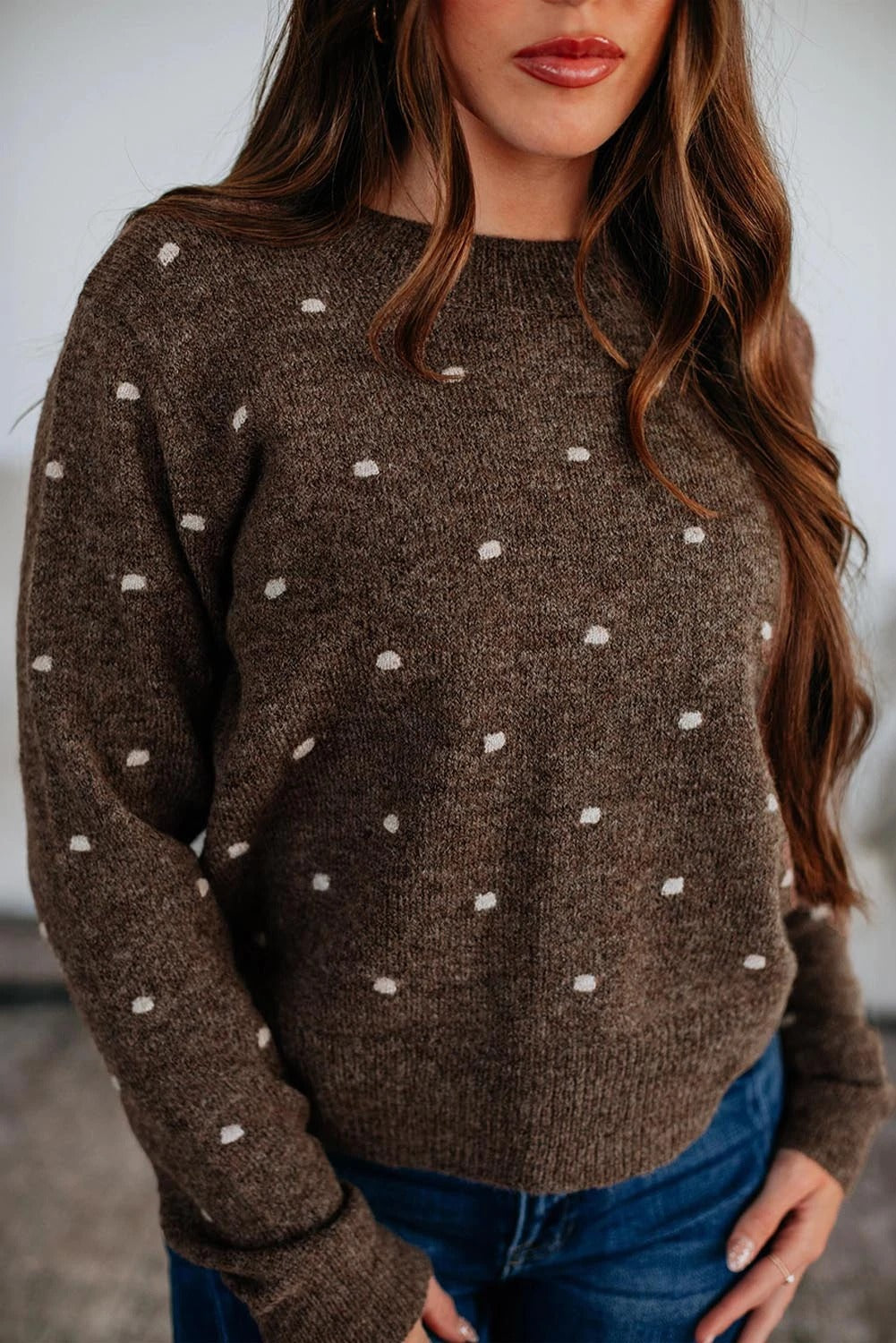 Dotted Jacquard Sweater