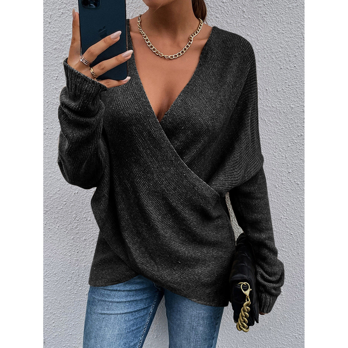 Criss Cross V-Neck Sweater