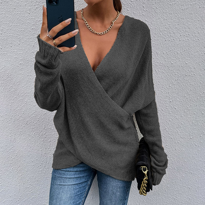 Criss Cross V-Neck Sweater