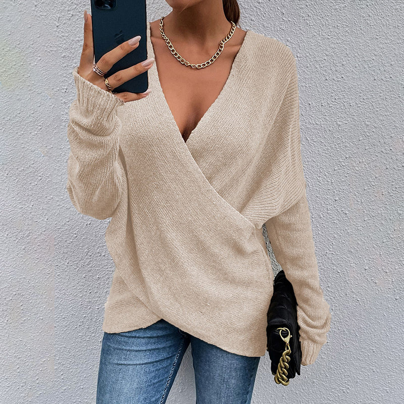 Criss Cross V-Neck Sweater