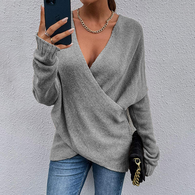 Criss Cross V-Neck Sweater