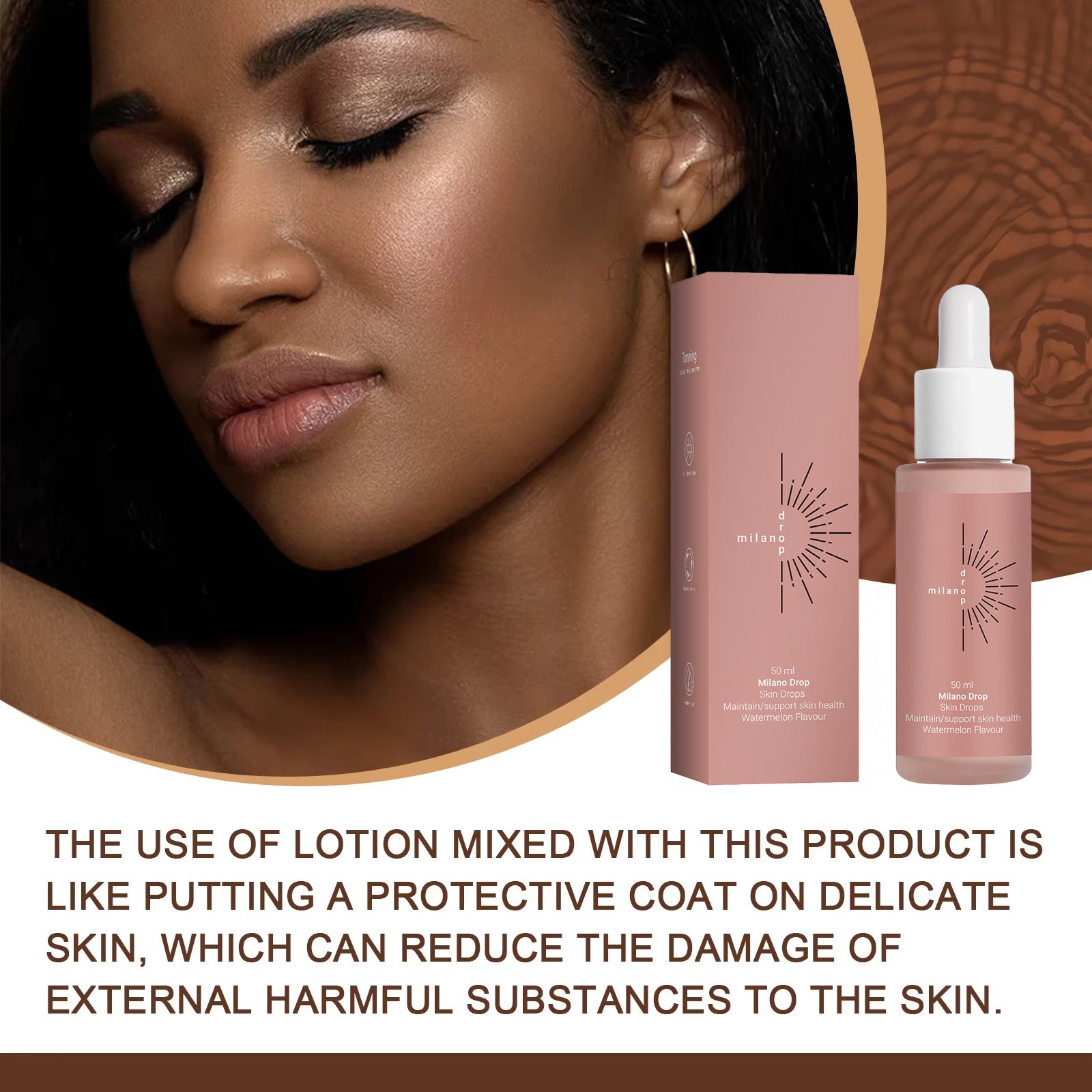 🌞 Tanning Face Serum – Fine Line Repair + Dark Bronzing Drops (50ml)